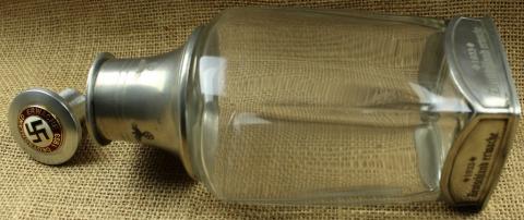 Third Reich early adolf hitler NSDAP 1933 members carafe bottle original silverware pin