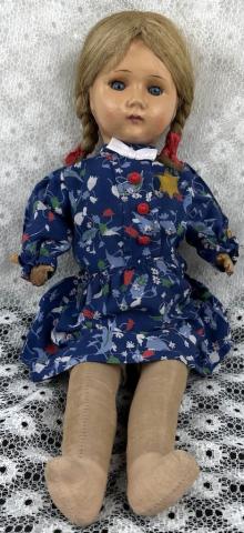 Jewish getto holocaust artifact original yellow STAR OF DAVID GHETTO TOY Jew child doll puppet Jewish getto holocaust artifact original yellow STAR OF DAVID GHETTO TOY Jew child doll puppet