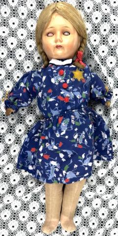Jewish getto holocaust artifact original yellow STAR OF DAVID GHETTO TOY Jew child doll puppet Jewish getto holocaust artifact original yellow STAR OF DAVID GHETTO TOY Jew child doll puppet