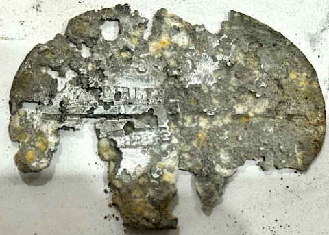 UNIQUE SCARCE WAFFEN SS DIRLEWANGER ground dug recent found DOGTAG