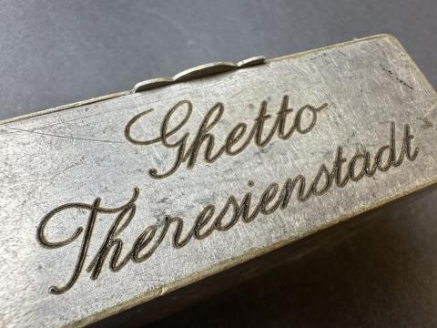 Theresienstadt Terezin Czech Ghetto Star of David Jew Jewish personal box named