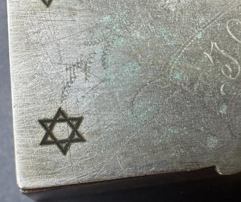 Theresienstadt Terezin Czech Ghetto Star of David Jew Jewish personal box named