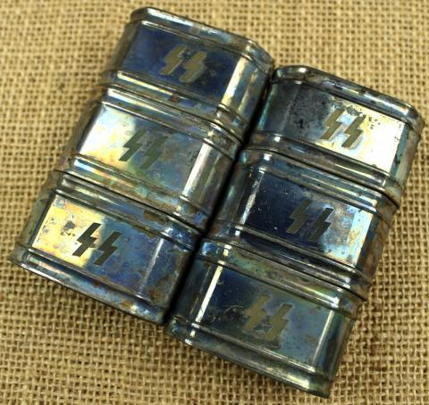 original for sale WAFFEN SS TOTENKOPF set SS runes SS skull case silverware