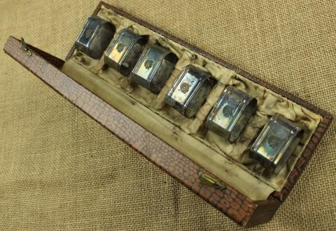 original for sale WAFFEN SS TOTENKOPF set SS runes SS skull case silverware