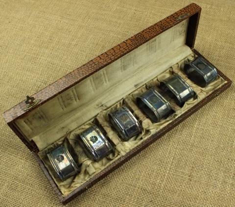 original for sale WAFFEN SS TOTENKOPF set SS runes SS skull case silverware