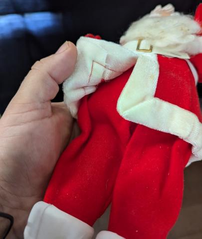 Vintage MCM Medium Rubber Face Santa Claus Doll 12" christmas Japan