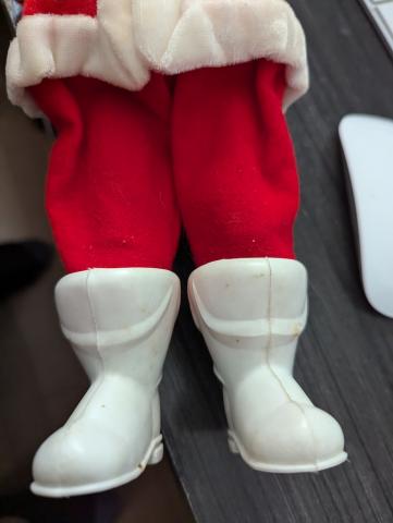 Vintage MCM Medium Rubber Face Santa Claus Doll 12" christmas Japan