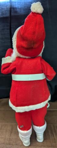 Vintage MCM Medium Rubber Face Santa Claus Doll 12" christmas Japan