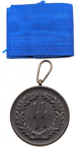 WAFFEN SS 4 years long faithful services in the SS medal award MINT original genuine authentic