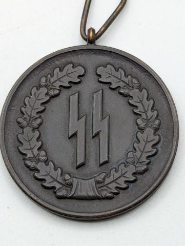 WAFFEN SS 4 years long faithful services in the SS medal award MINT original genuine authentic