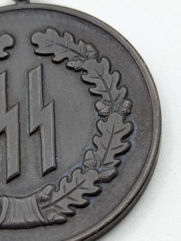 WAFFEN SS 4 years long faithful services in the SS medal award MINT original genuine authentic