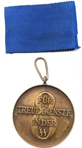 WAFFEN SS 8 years long faithful services in the SS medal award MINT original authentic genuine