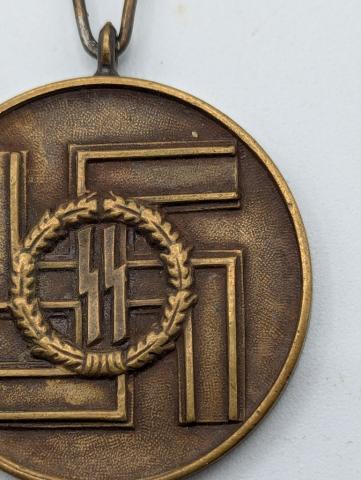 WAFFEN SS 8 years long faithful services in the SS medal award MINT original authentic genuine