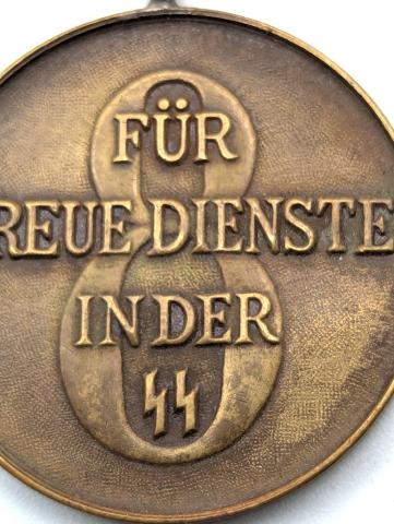 WAFFEN SS 8 years long faithful services in the SS medal award MINT original authentic genuine