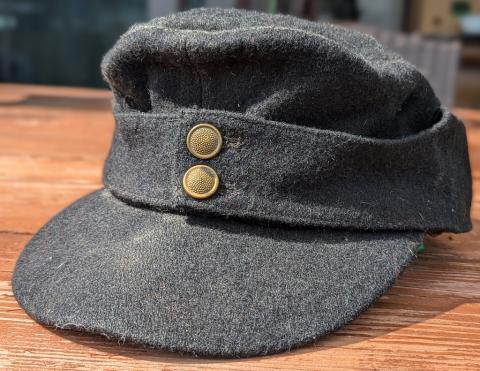 WAFFEN SS black PANZER GRENADIER M43 cap without insignias headgear authentic original