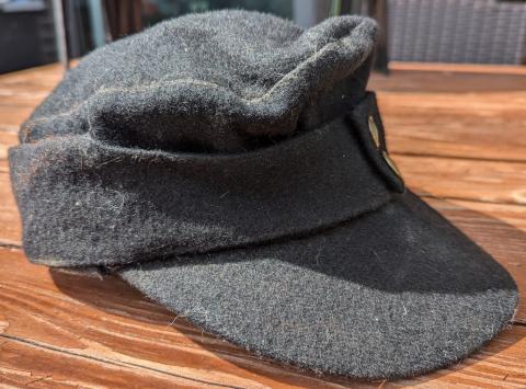 WAFFEN SS black PANZER GRENADIER M43 cap without insignias headgear authentic original