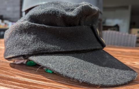 WAFFEN SS black PANZER GRENADIER M43 cap without insignias headgear authentic original