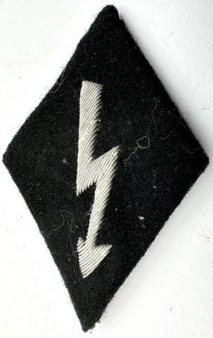 Waffen SS communication uniform sleeve diamond patch tab radio battlefield Nachrichtenpersonal Ärmelabzeichen