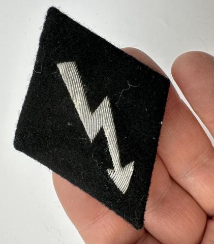 Waffen SS communication uniform sleeve diamond patch tab radio battlefield Nachrichtenpersonal Ärmelabzeichen