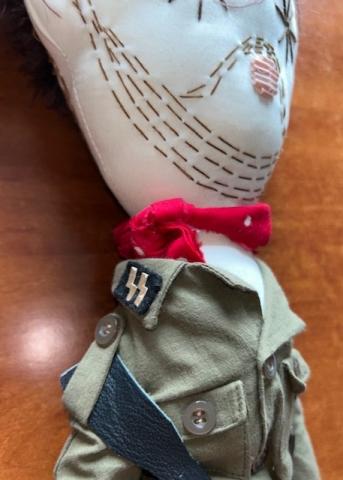 WAFFEN SS large doll with SS runes collar tab & sleeve eagle puppet toy