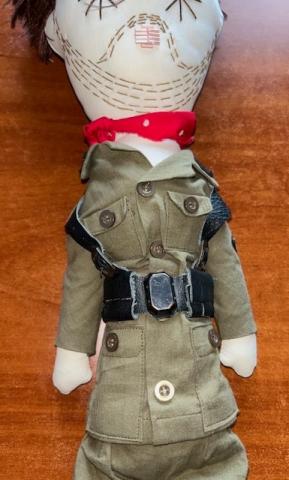WAFFEN SS large doll with SS runes collar tab & sleeve eagle puppet toy