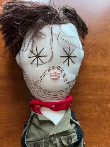 WAFFEN SS large doll with SS runes collar tab & sleeve eagle puppet toy