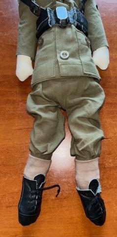 WAFFEN SS large doll with SS runes collar tab & sleeve eagle puppet toy