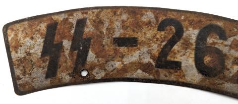 Waffen SS Motorcycle moto licence plate front totenkopf panzer nskk