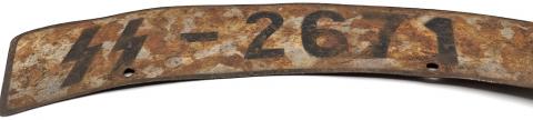 Waffen SS Motorcycle moto licence plate front totenkopf panzer nskk