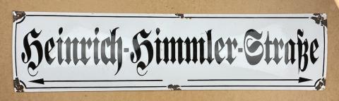 WAFFEN SS Reichsführer-SS Heinrich Himmler Straße metal street plaza sign ENAMEL RARE