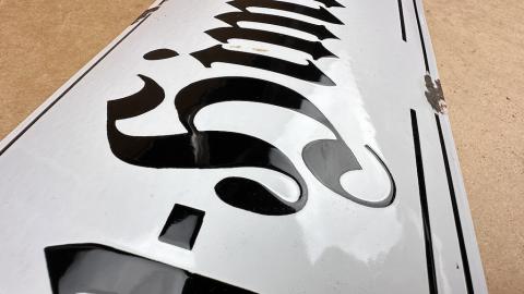 WAFFEN SS Reichsführer-SS Heinrich Himmler Straße metal street plaza sign ENAMEL RARE