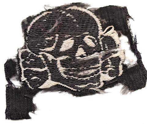 WAFFEN SS TOTENKOPF cloth SKULL insigna for M43 Overseas SS caps SCARCE