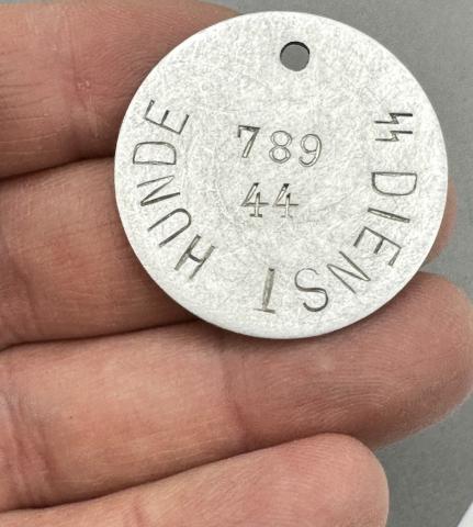 WAFFEN SS TOTENKOPF concentration camp GUARD dog token auschwitz