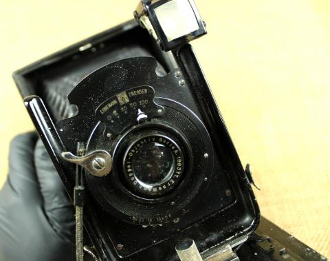 WAFFEN SS Totenkopf PROPAGANDA folding camera SS runes NAMED field gear militaria wwii
