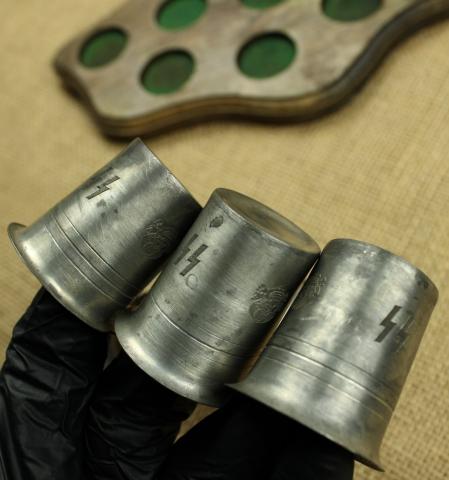 WAFFEN SS TOTENKOPF set SS cups silverware tk panzer original genuine for sale