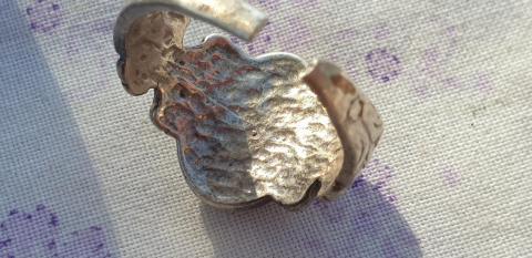 Waffen SS Totenkopf silver ring marked in original jeweler maker case