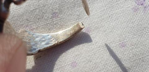 Waffen SS Totenkopf silver ring marked in original jeweler maker case