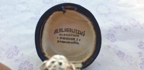 Waffen SS Totenkopf silver ring marked in original jeweler maker case