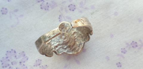 Waffen SS Totenkopf silver ring marked in original jeweler maker case