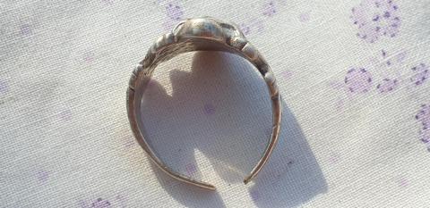 Waffen SS Totenkopf silver ring marked in original jeweler maker case