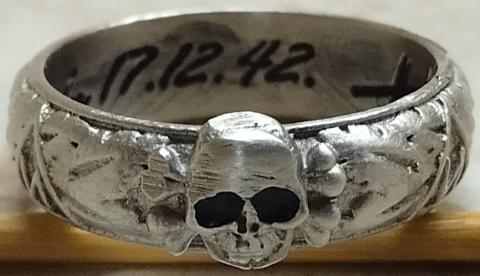 Waffen SS Totenkopf skull ring honor honour himmler ring original purchase for sale tk