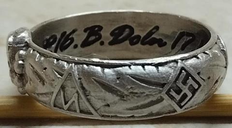 Waffen SS Totenkopf skull ring honor honour himmler ring original purchase for sale tk