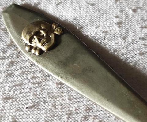 waffen ss totenkopf skull silverware marked eagle swastika original