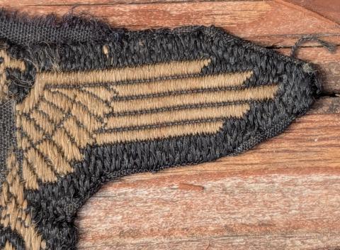 WAFFEN SS TOTENKOPF smallest cloth EAGLE insigna for OVERSEAS SS CAP RARE