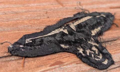 WAFFEN SS TOTENKOPF smallest cloth EAGLE insigna for OVERSEAS SS CAP RARE