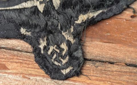 WAFFEN SS TOTENKOPF smallest cloth EAGLE insigna for OVERSEAS SS CAP RARE