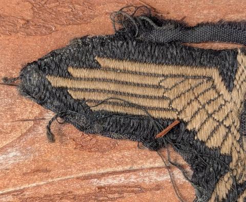 WAFFEN SS TOTENKOPF smallest cloth EAGLE insigna for OVERSEAS SS CAP RARE