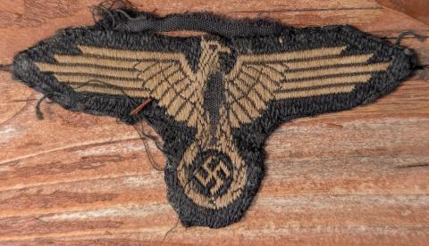 WAFFEN SS TOTENKOPF smallest cloth EAGLE insigna for OVERSEAS SS CAP RARE
