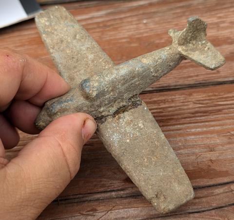 WW2 German 1930s children aircraft airplane hand made toy luftwaffe