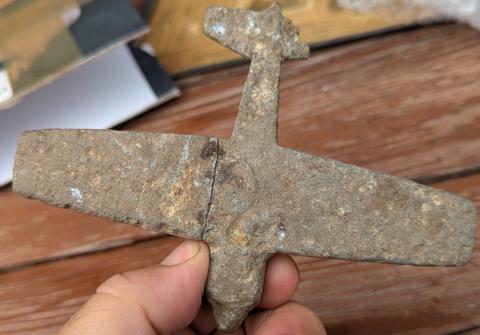 WW2 German 1930s children aircraft airplane hand made toy luftwaffe